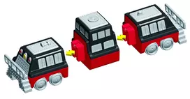 gelezinkel - Malik MalBlo Magnetiniai Traukiniai ir Lokomotyvai, juoda (Black)/raudona (Red)/pilka (Gray) - 2 nuotrauka