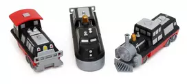 gelezinkel - Malik MalBlo Magnetiniai Traukiniai ir Lokomotyvai, juoda (Black)/raudona (Red)/pilka (Gray) - 4 nuotrauka