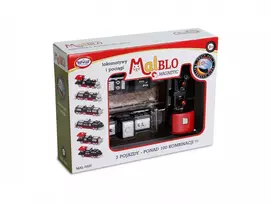 gelezinkel - Malik MalBlo Magnetiniai Traukiniai ir Lokomotyvai, juoda (Black)/raudona (Red)/pilka (Gray) - 6 nuotrauka
