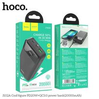 hoco power bank - Hoco J102A, 20000mAh, 20W, juodas (black) - 4 nuotrauka