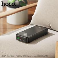 hoco power bank - Hoco J102A, 20000mAh, 20W, juodas (black) - 5 nuotrauka