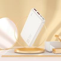 12v power bank - Hoco J101, 10000mAh, 22.5W, baltas - 3 nuotrauka