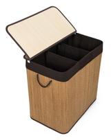 skalbiniu deze - Skalbinių dėžė su pertvara G21 63555174, bambukas, 150 l - 5 nuotrauka