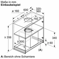 bosch imontuojamas gartraukis - Bosch DBB65CC60 Matinė juoda (Matte Black) - 7 nuotrauka