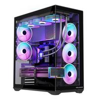 korpusai atx argb - MODECOM Volcano SPACE XL ARGB FULL TOWER 5F Juodas (Black) - 2 nuotrauka
