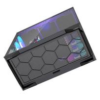 korpusai atx argb - MODECOM Volcano SPACE XL ARGB FULL TOWER 5F Juodas (Black) - 5 nuotrauka