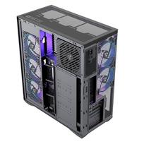 korpusai atx argb - MODECOM Volcano SPACE XL ARGB FULL TOWER 5F Juodas (Black) - 7 nuotrauka