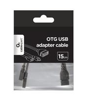 micro usb cable - Gembird Adapter USB-micro to USB 0.15m Black - 4 nuotrauka