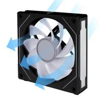 argb fan 120 mm - Lian Li UNI FAN SL-INF 120 ARGB Reverse Blade PWM Korpuso Ventiliatorius 120 mm Juodas (Black) - 3 nuotrauka