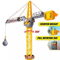 nuotolinis krano valdymas - Dickie Toys Mighty Crane 110 cm su nuotolinio valdymo pultu Geltonas (Yellow) - 2 nuotrauka