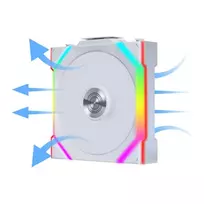 argb fan 120 mm - Lian Li UNI FAN SL Wireless 120 Reverse Blade 3-Pack Baltas (White) - 5 nuotrauka