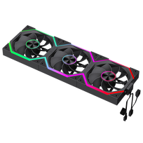 120mm fan - Gamemax FN12A-N2 WL-R Case fan Black - 2 nuotrauka