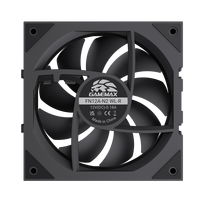 120mm fan - Gamemax FN12A-N2 WL-R Case fan Black - 3 nuotrauka