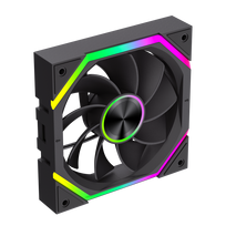 120mm fan - Gamemax FN12A-N2 WL-R Case fan Black - 4 nuotrauka