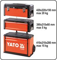 ratukai metaliniai - Yato YT-09102 įrankių dėžė Aliuminio, Metalas, Plastikas Juoda, Raudona - 11 nuotrauka