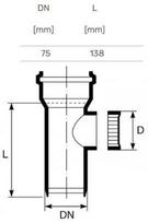 galas vamzdzio - Pravala Magnaplast HTplus, 75 mm - Movinis galas / 75 mm - Lygus galas - 2 nuotrauka