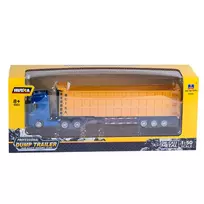 huini - Huina sunkvežimis su metaline priekaba, geltona (Yellow), 1:50 - 2 nuotrauka