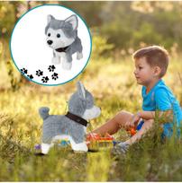 interaktyvus zaislas dog - Malplay Minkštas žaislas Husky šuniukas valdomas nuotoliniu pulteliu, balsu ir lietimu - 4 nuotrauka