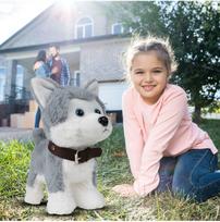 interaktyvus zaislas dog - Malplay Minkštas žaislas Husky šuniukas valdomas nuotoliniu pulteliu, balsu ir lietimu - 10 nuotrauka