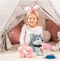 interaktyvus zaislas dog - Malplay Minkštas žaislas Husky šuniukas valdomas nuotoliniu pulteliu, balsu ir lietimu - 11 nuotrauka