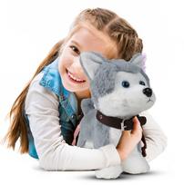 interaktyvus zaislas dog - Malplay Minkštas žaislas Husky šuniukas valdomas nuotoliniu pulteliu, balsu ir lietimu - 12 nuotrauka