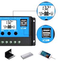 irankis - Saulės baterijų valdiklis 12/24V 60A 2x USB - 3 nuotrauka