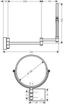 skutimuisi veidrodis - Kosmetinis veidrodis Hansgrohe AddStoris, 41791000, chromas (Chrome) - 2 nuotrauka