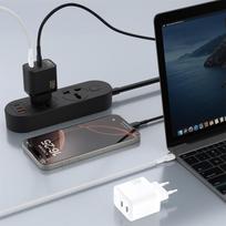 45w charger - Dudao A28PEU PD 45W GaN 2xUSB-C Įkroviklis - Juodas (Black) - 3 nuotrauka