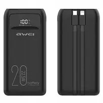 power bank 20000mah pd - Awei P169K, 20000mAh, 22.5W, juodas (black) - 3 nuotrauka