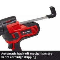 akumuliatorinis silikono pistoletas - Einhell TE-SG 18/10 Li - Solo, akumuliatorinis silikoninis pistoletas, 18 V, 2000 N - 3 nuotrauka