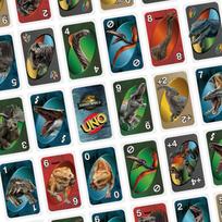 uno kortos - MATTEL GAMES UNO kortos Jurassic World Rebirth, JFT28 - 8 nuotrauka