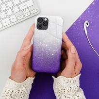 originalus iphone deklas - Forcell Shining Case skirta Iphone 7 plus/8 plus skaidri/violetinė - 4 nuotrauka