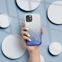 originalus iphone deklas - Forcell Shining Case skirta Iphone 7 plus/8 plus skaidri/mėlyna - 4 nuotrauka