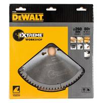 pjovimo diskas 260 - Pjovimo diskas medienai DeWalt; 260x2,6x30,0 mm; Z80; -5° - 2 nuotrauka