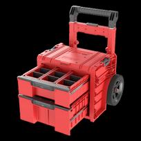 vezimelis su ratukais - Qbrick System PRO 2.0 PLUS Įrankių dėžė su ratukais 2 stalčiai Raudona (Red) - 3 nuotrauka