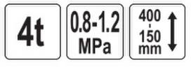 t 40 - Yato pneumatinis domkratas YT-17228, 4t, su 3 oro pagalvėmis - 2 nuotrauka