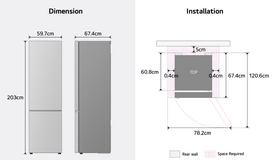laisvai pastatomas saldytuvas - LG GBBSJ20EPY - 3 nuotrauka