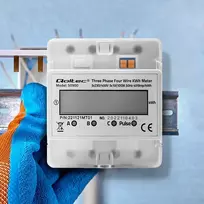 energijos matuoklis - QOLTEC 50900 Three Phase Electronic Energy Consumption Meter 230V LCD 4P DIN Rail - 8 nuotrauka