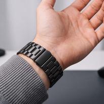 samsung laikrodziai - Tech-Protect watch strap Stainless Samsung Galaxy Watch8/8 Classic 40/44/46mm, black | 5906302331215 - 5 nuotrauka