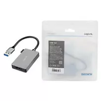 usb to hdmi adapter - Adapteris Logilink USB 3.0 / HDMI USB 3.0, HDMI, 0.15 m, juoda - 2 nuotrauka