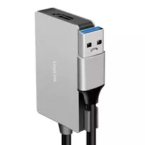 usb to hdmi adapter - Adapteris Logilink USB 3.0 / HDMI USB 3.0, HDMI, 0.15 m, juoda - 4 nuotrauka