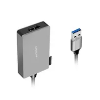 usb to hdmi adapter - Adapteris Logilink USB 3.0 / HDMI USB 3.0, HDMI, 0.15 m, juoda - 5 nuotrauka