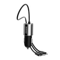 ikroviklis micro usb - Automobilinis įkroviklis Dudao R5ProN, Lightning/USB/USB Type-C, juoda - 6 nuotrauka