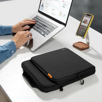 nesiojamo kompiuterio 14 deklas - Tech-Protect Defender VR Laptop Bag 13-14 - Black - 5 nuotrauka