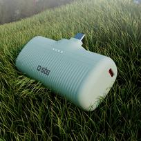 5000 mah power bank - SBS EcoPower 5000 mAh 10W Powerbank su integruotu USB-C prievadu - žalias - 3 nuotrauka