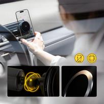 ventiliatorius automobilinis - Wozinsky WCT5-Q6S2Y automobilinis telefono laikiklis su Qi/MagSafe 15W indukciniu įkrovikliu ventiliacijos grotelių tvirtinimui - Juodas (Black) - 6 nuotrauka