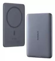 magsafe power bank 20w - Baseus PicoGo AM41 5000mAh 20W itin plonas MagSafe suderinamas išorinis akumuliatorius su juodu Baseus Simple USB-C 60W 30cm kabeliu (Pilkas) - 2 nuotrauka
