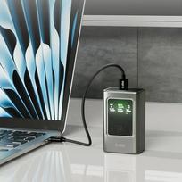 10000mah power bank - SBS 10000mAh, 35W, LCD ekranas, pilkas - 4 nuotrauka