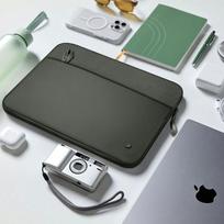 krepsys nesiojamam kompiuteriui 16 - Tech-Protect Sleeve Laptop Bag 15-16 - Green - 7 nuotrauka