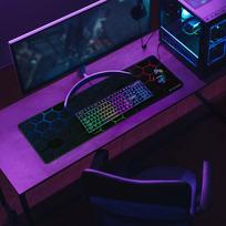 gaming keyboard - Wozinsky WKG-200 RGB Membraninė Klaviatūra Žaidimams su Ratuku - Juodas (Black) - 2 nuotrauka